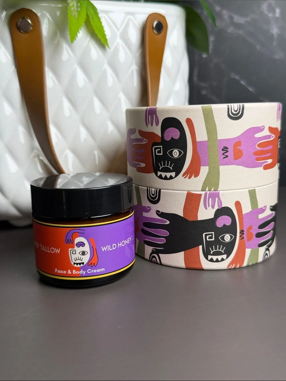 Wild Honey Face & Body Cream – Purple and Orange Jar